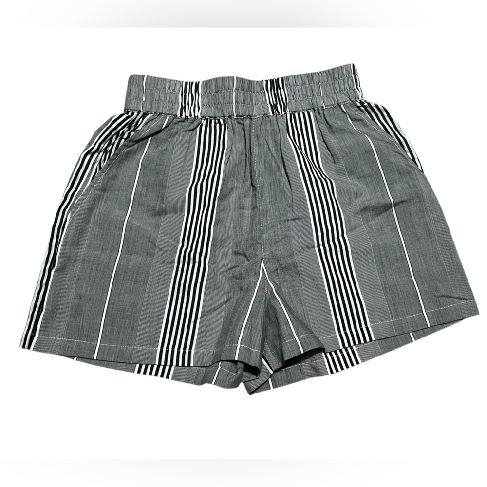 RtA Inez Women's Striped Lounge Shorts grey‎ white size XS lava plaid